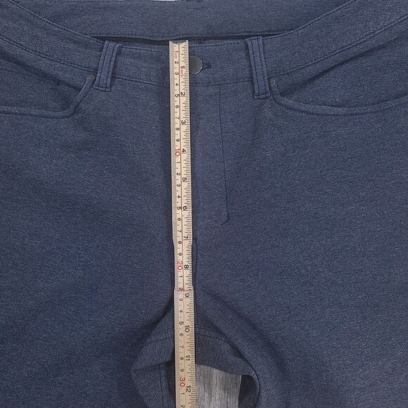 Lululemon ABC Slim Fit Tech Canvas Pants Mens 32x32 Deep Navy Mid Rise Preppy - Picture 7 of 11